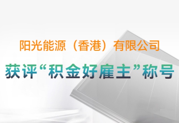 高光时刻 | 推进ESG实践！阳光能源（香港）获评“积金好雇主”等多项荣誉